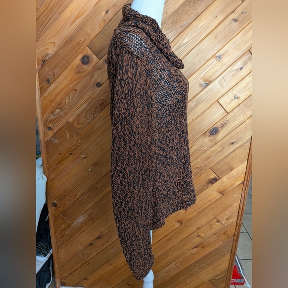 Eileen Fisher Brown Cowl Neck Sweater Size Small - Picture 4 of 7